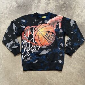 Market Sweatshirt Mens Small Shattered Backboard Tie Dye‎ Crewneck Streetwear